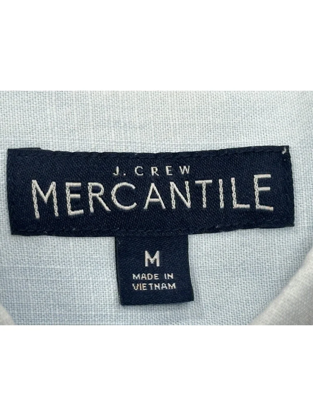 J Crew Mercantile Pocketed Cotton Linen Button Up Blue Men M